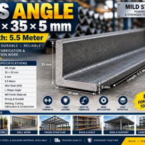 MS Angle 35 × 35 × 5 mm – 5.5 Meter Length