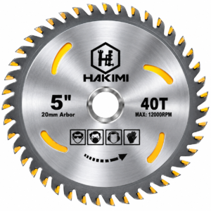 5 Inch Wood Cutting Blade – Hakimi 40T TCT Circular Saw Blade