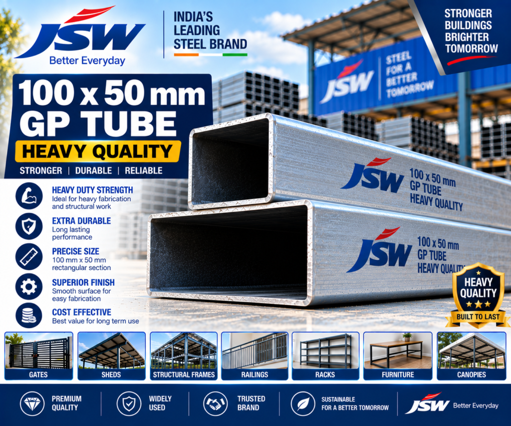 100 × 50 mm JSW GP Tube – Heavy Quality