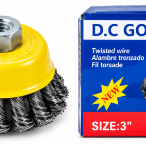 D.C Gold 3 Inch Twisted Wire Cup Brush – Heavy Duty