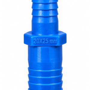 20 MM × 25 MM Plastic Hose Joiner – Blue | Double Side Hose Connector