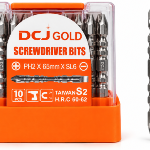 DCJ GOLD Double Ended Screwdriver Bit – PH2 × 65mm × SL6 | S2 Steel