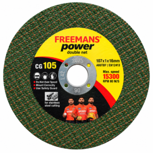 Freemans Power 4 Inch Cutting Wheel – Double Net | Heavy Duty